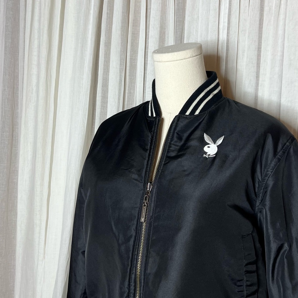Y2K Playboy Black & White Reversible Varsity Jacket - Picture 8 of 11